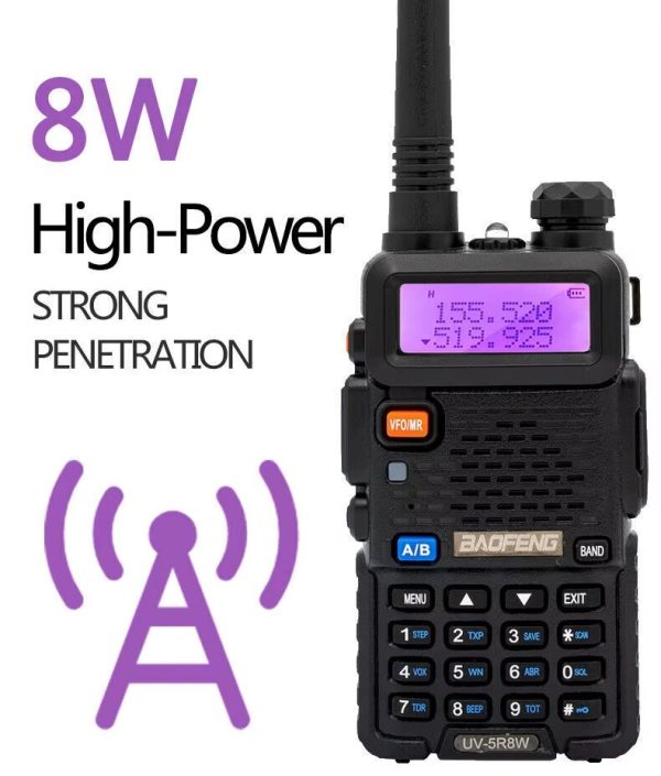 Baofeng UV 5R 8W Walkie Talkie Dual Band VHF UHF Portable FM Amateur 1800mAh UV5R Two way Radio - Image 2