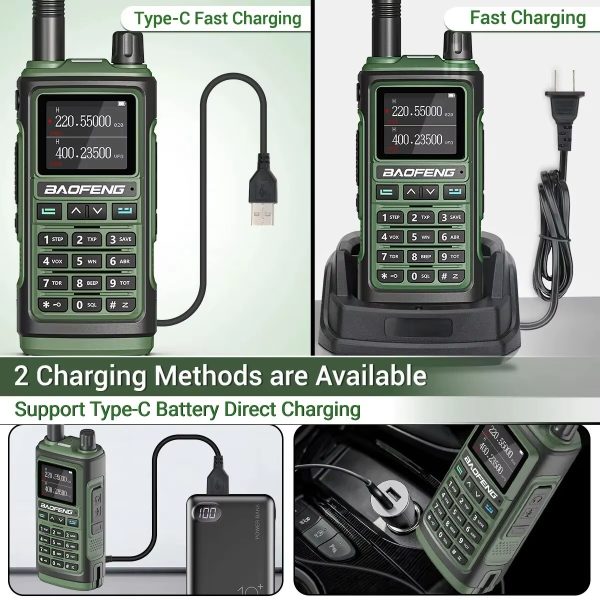 Baofeng UV-17 Pro Wireless Copy Frequency Walkie Talkie 16 KM Long Range Flashlight Type-C Charger Ham Radio UV 17 Pro L K5 5R - Image 3