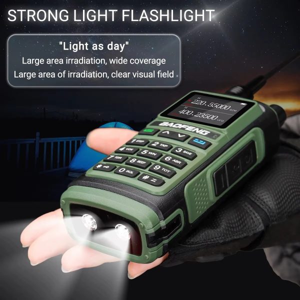 Baofeng UV-17 Pro Wireless Copy Frequency Walkie Talkie 16 KM Long Range Flashlight Type-C Charger Ham Radio UV 17 Pro L K5 5R - Image 4